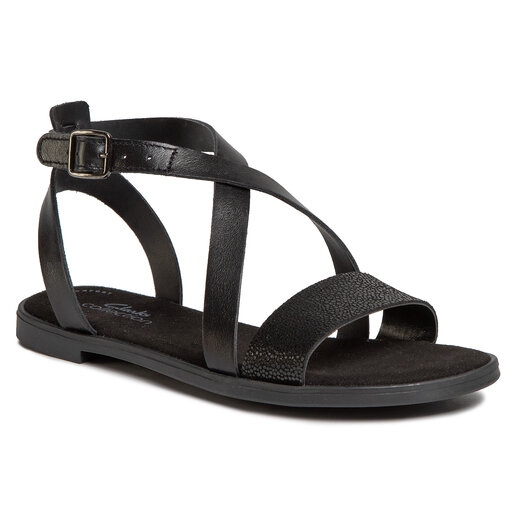 Sandali Clarks Bay Rosie 261493554 Black Leather escarpe