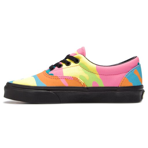 Vans neon new arrivals camo slip on