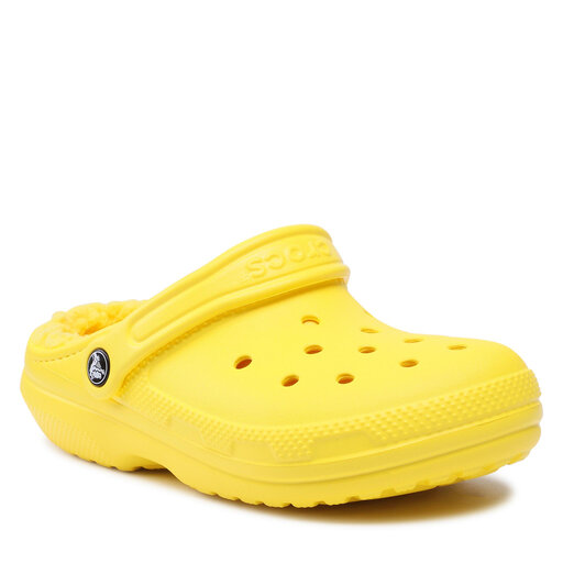 Fuzzy crocs yellow new arrivals