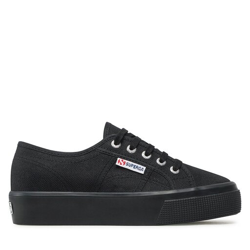 Sneakers aus Stoff Superga 2730 Mid Platform S2127IW Schwarz eschuhe