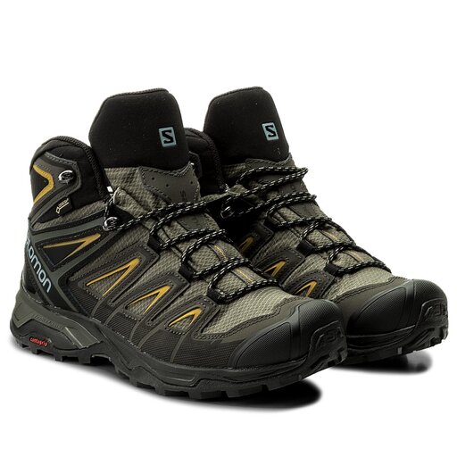 Trekingov obuv Salomon X Ultra 3 Mid Gtx GORE TEX 401337 28 W0 Castor Gray Green Sulphur