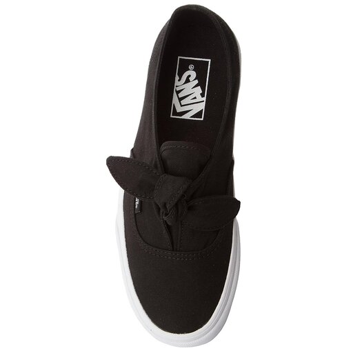 vans canvas authentic knotted black