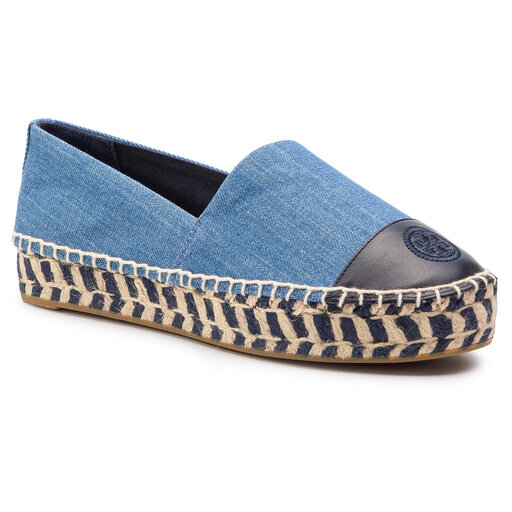 Espadrilles Tory Burch Color Block Platform Espadrille 56477 Denim