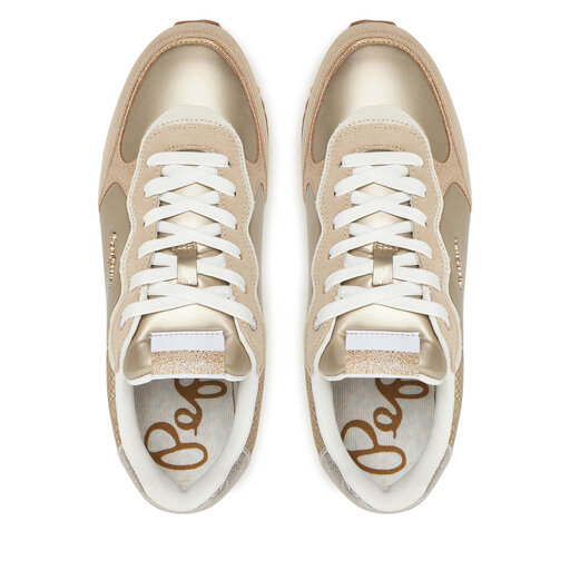 ぺぺZGTM Снікерcи Pepe Jeans Rusper Shine PLS60033 Бежевий | evzuttya