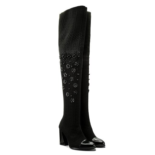 Muszkieterki Stuart Weitzman Longlegs XL11214 Jet Mirror