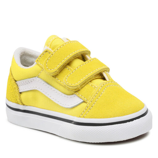 Vans old skool yellow & true white skate shoes discount