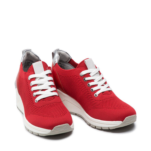 marco tozzi red trainers