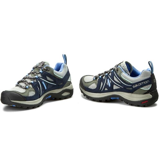 Trekkingschuhe Salomon Ellipse 2 Aero W 379206 20 W0 Titanium Deep Blue Petuna Blue eschuhe