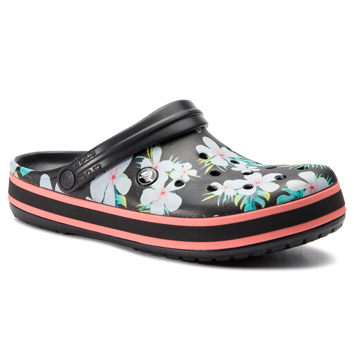 Nazouv ky Crocs Crocband Seasonal Graphic Clog 205579 Black Floral