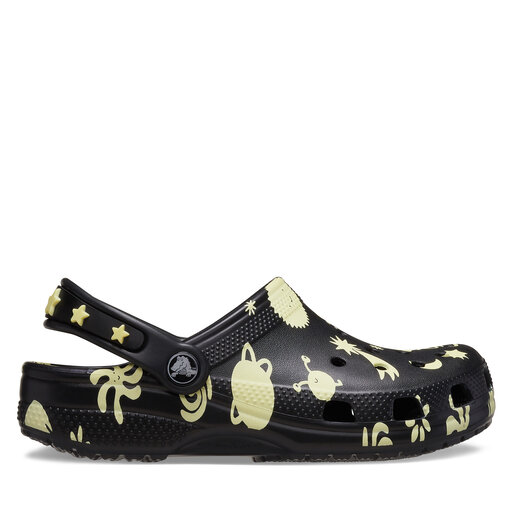 Pantoletten Crocs Classic Glow Space Clog K 210355 Schwarz eschuhe
