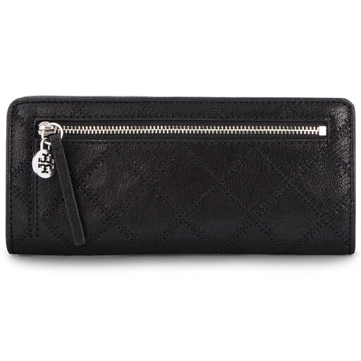 Cartera grande para mujer Tory Burch Fleming Distressed Slim Envelope Wallet 50272 Negro zapatos.es