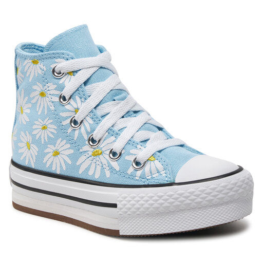 Converse azules con flores discount