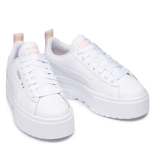 Sneakersy Puma Mayze Shiny Jr 384794 01 Biały | eobuwie.com.pl