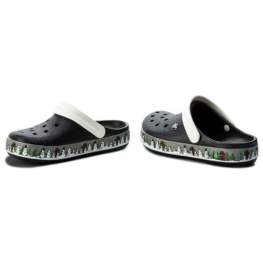 Pantoletten Crocs Crocband Holiday Clog 204645 Schwarz eschuhe