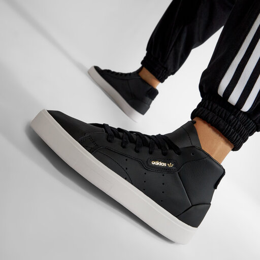 adidas black sleek shoes