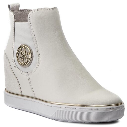 Bottines Guess Freda FLFRE3 LEA12 Blanc chaussures