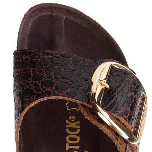 Birkenstock madrid big buckle gator brown shop