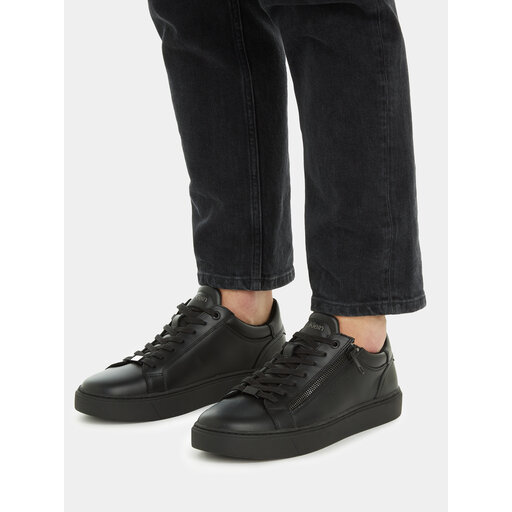Снікерcи Calvin Klein Low Top Lace Up W/Zip Rubb HM0HM01268 Чорний |  evzuttya.com.ua