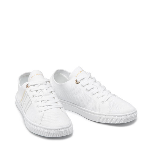 Sneakers aus Stoff Tommy Hilfiger Knitted Light Cupsole FW0FW05790 Weiß