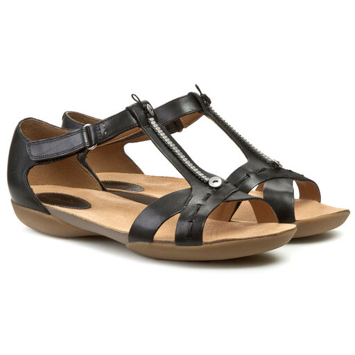 Sandali Clarks Raffi Magic 203593414 Black Leather escarpe