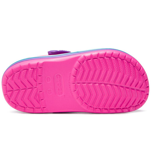 Pantoletten Crocs Crocband Wavy Band Clog K 205697 Rosa eschuhe