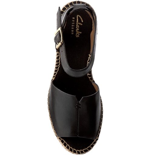Espadryle Clarks Petrina Selma 261150124 Black Leather eobuwie
