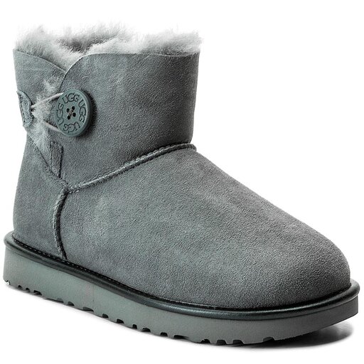 Schneeschuhe Ugg W Mini Bailey Button II Metallic 1019031 Grau eschuhe