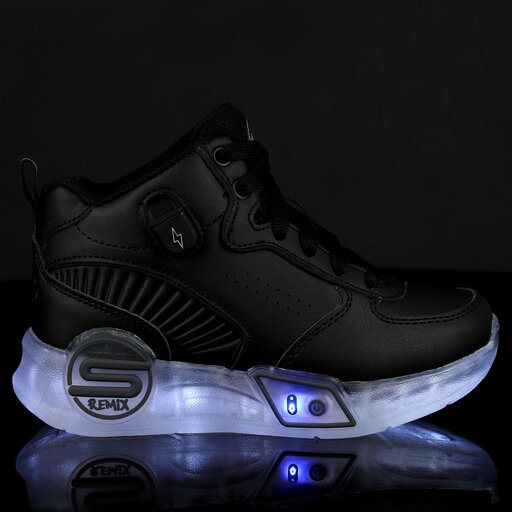 Снікерcи Skechers S-Lights Remix 400620L/BLK Чорний | evzuttya.com.ua
