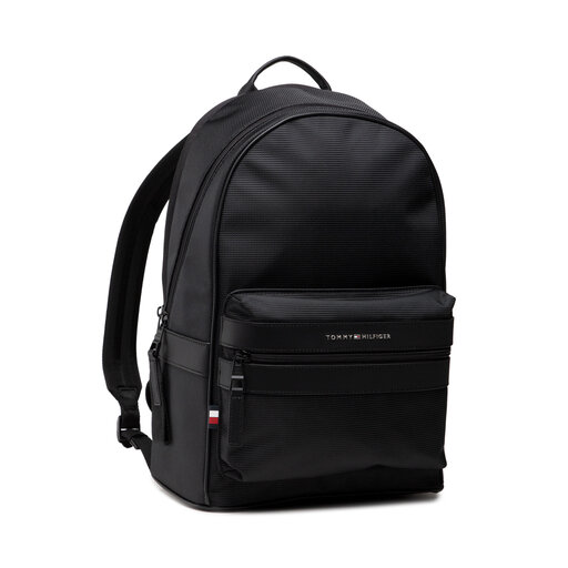 Hátizsák Tommy Hilfiger Elevated Nylon Backpack AM0AM07585 Fekete