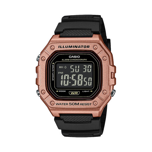 Годинник Casio Digital Chronograph W-218HM-5BVEF Чорний | evzuttya