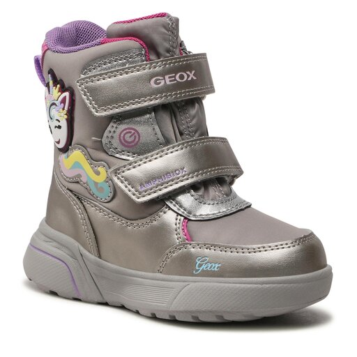 Bottes de neige Geox J Sveggen G.B Abx A J268AA 0FUNF C1A8N M Argent