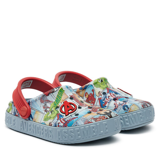 Mules sandales de bain Crocs Avengers Off Court Clog K 209943 Bleu chaussures