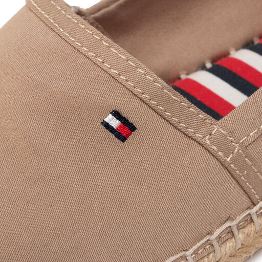 Espadryle tommy hilfiger basic flat espadrille fw0fw02924 cobblestone 068 clearance