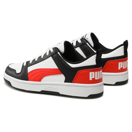 puma white poppy red