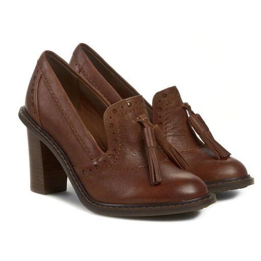 P buty Clarks Blues Charm 261010214 Dark Tan Lea eobuwie .pl