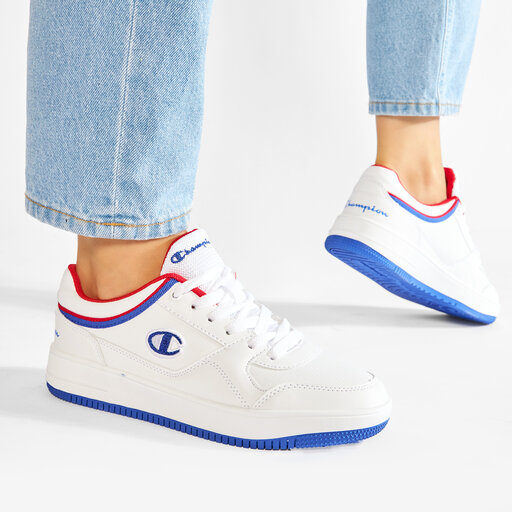 Champion Wht/Rbl/Red Low Rebound Sneakers Cut B Low Gs S31968-S21-WW001 Shoe