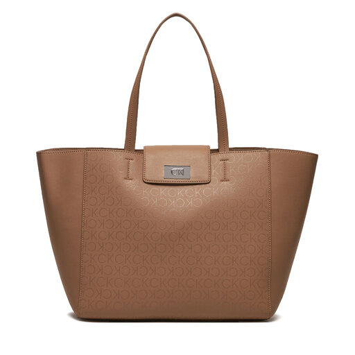 Bolso Calvin Klein Ck Push Medium Shopper K60K612147 Marron zapatos.es