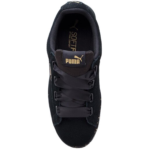 Puma black ribbon sales shoes