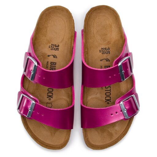 Pantoletten Birkenstock Arizona Bs 1012968 Electric Metallic Magenta