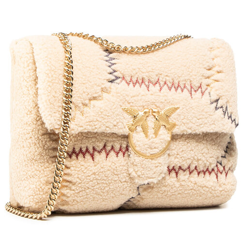 Sac main Pinko Love Big Puff Furry Cl Ecomont Al 20 21 PLTT 1P21TA Y6JT Naturale chaussures
