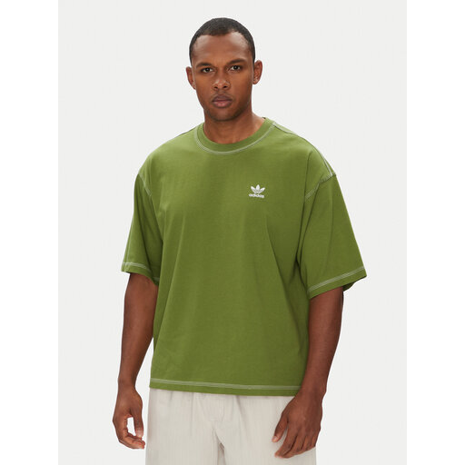 adidas Футболка Trefoil Essentials JX5245 Зелений Regular Fit