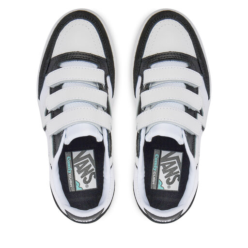 Vans black ball v white top