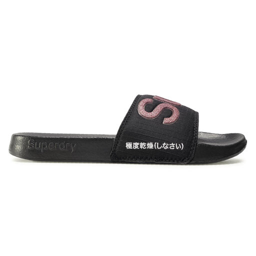 Papucs Superdry Pool Slide WF310029A Black Pink Glitter 4HX ecipo.hu