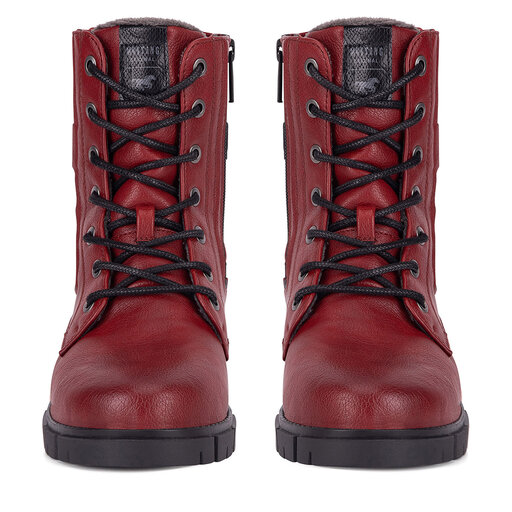 Mustang Damen Stiefel Boots Stiefel Mustang Rot Stiefeletten