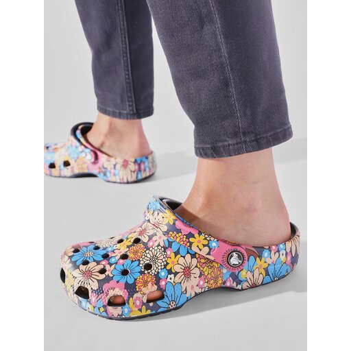 Ciabatte Crocs Crocs Classic Retro Floral Clog 208954 Blu scuro