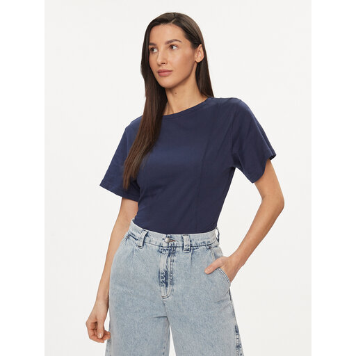 United Colors Of Benetton Damen T-Shirt – Geflammtes Jersey, Regular Fit, Kurzärmlig