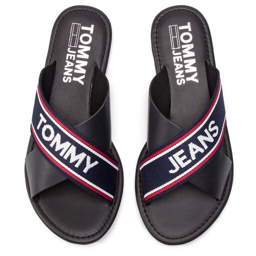 Шльопанці Tommy Jeans Pop Webbing Flat Mule Sandal