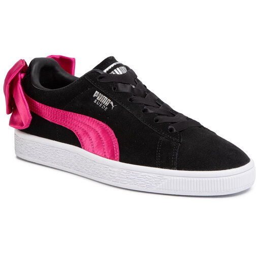 Sneakers Puma Suede Bow Jr 367316 04 Black/Beetroot Purple • Www.zapatos.es