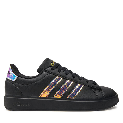 Adidas grand court black and gold discount