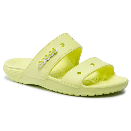 lime green crocs slides